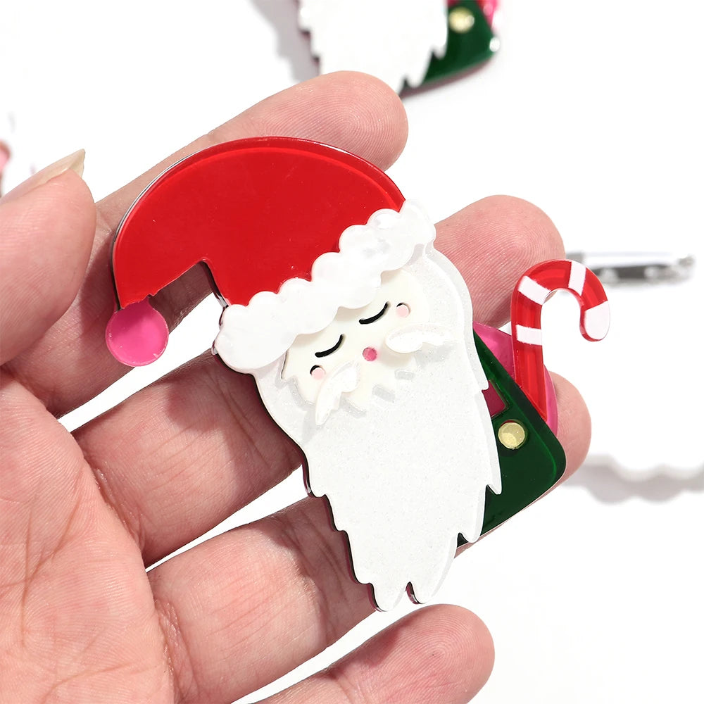Festive Claus Pin - 2 variants - Hello Baabs
