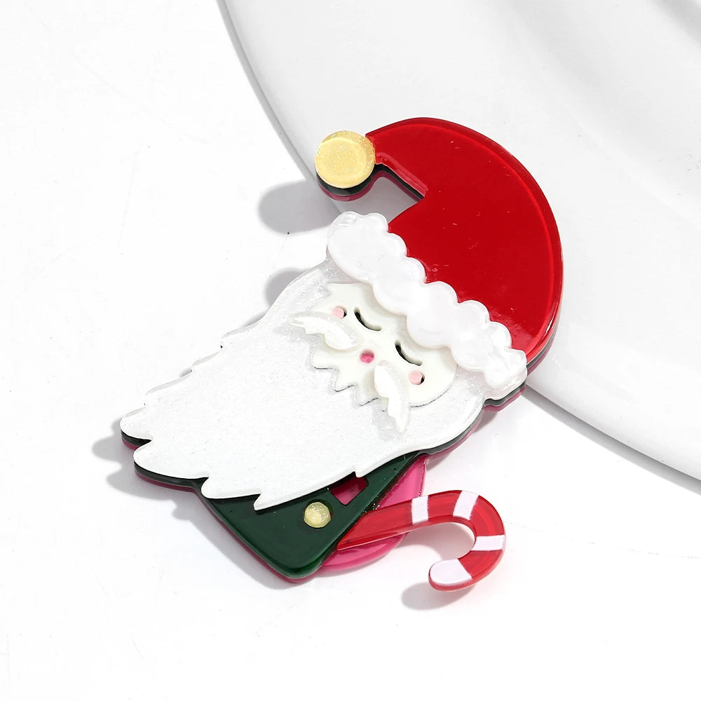 Festive Claus Pin - 2 variants - Hello Baabs