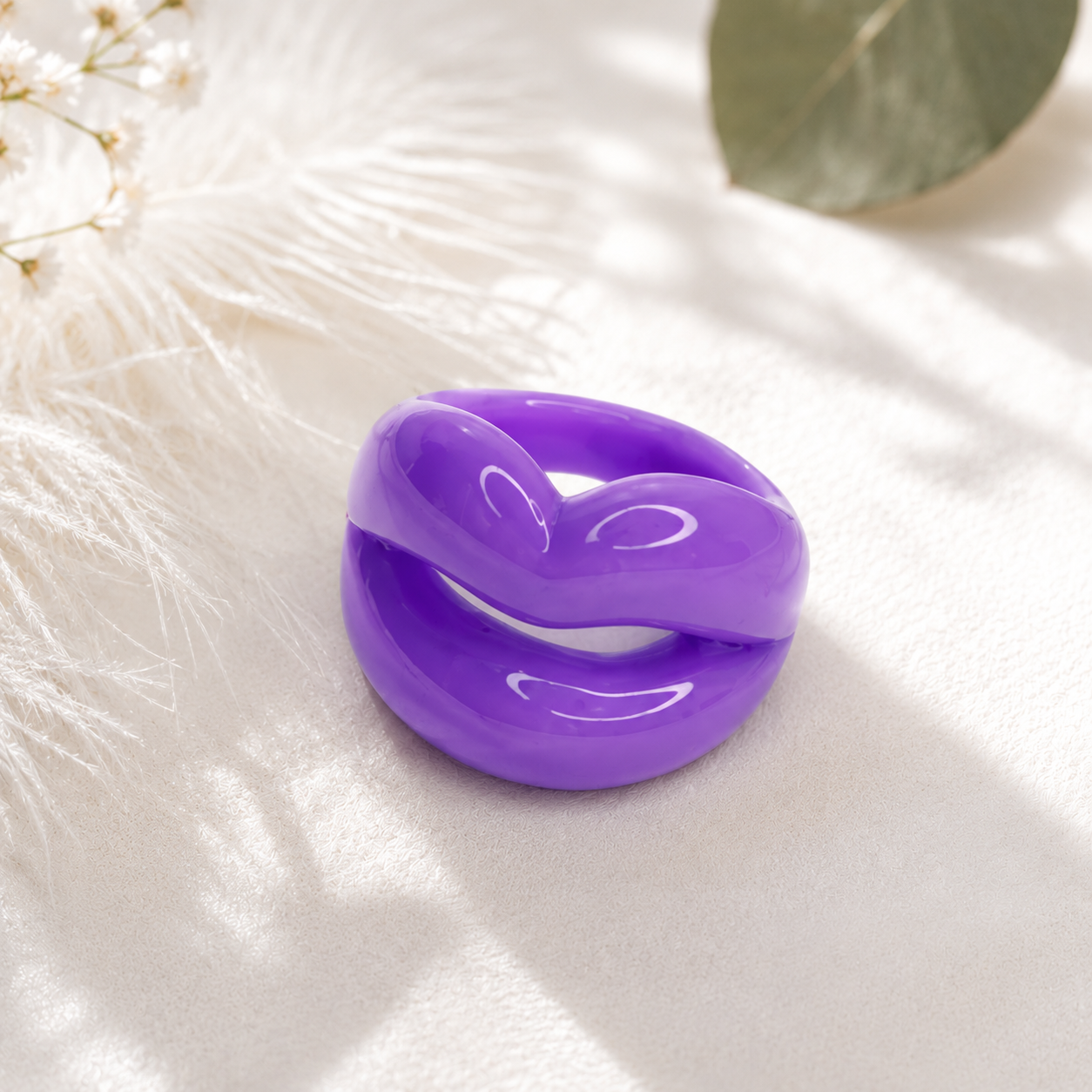 Fierce Lips Ring (size 7) - 7 colors - Hello Baabs