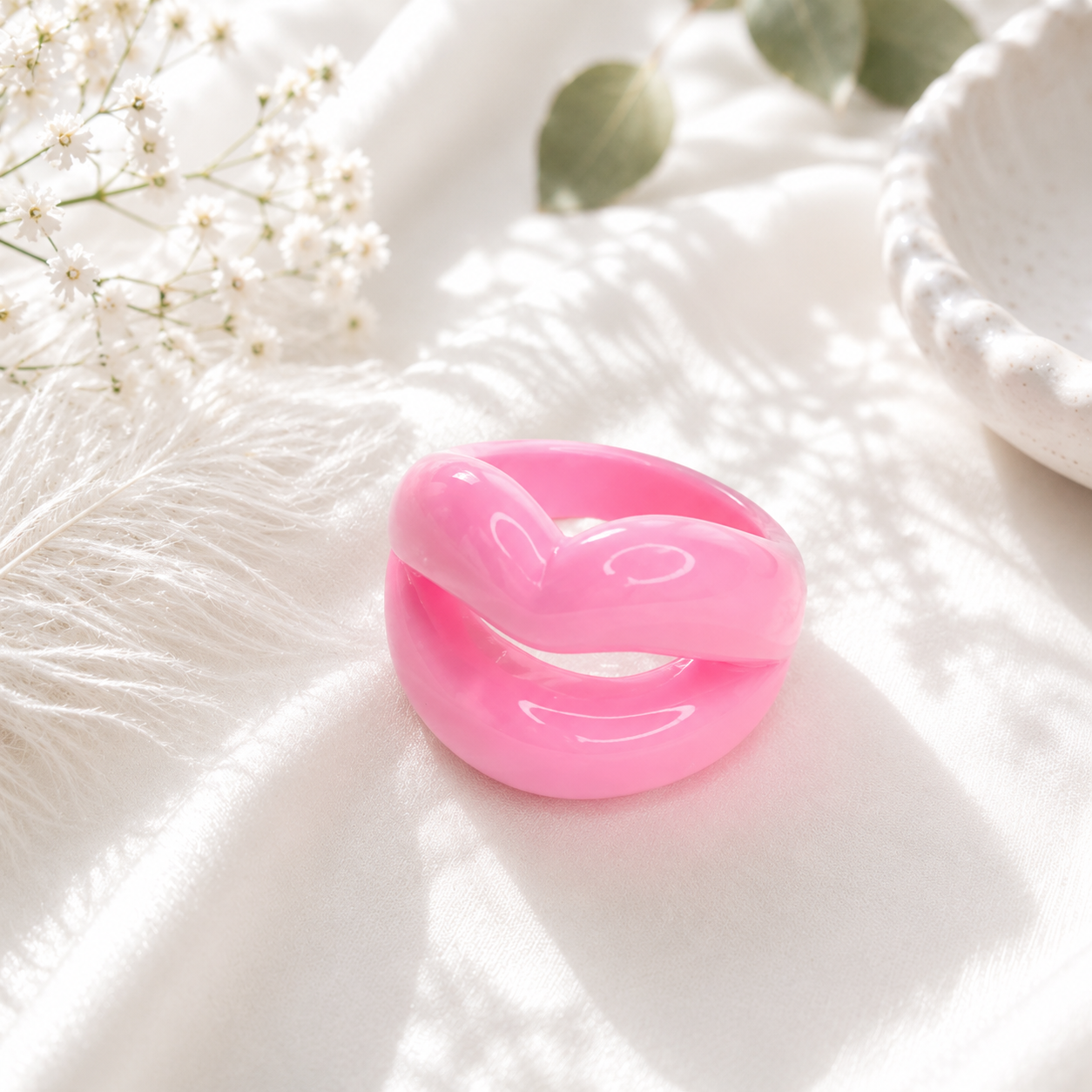 Fierce Lips Ring (size 7) - 7 colors - Hello Baabs
