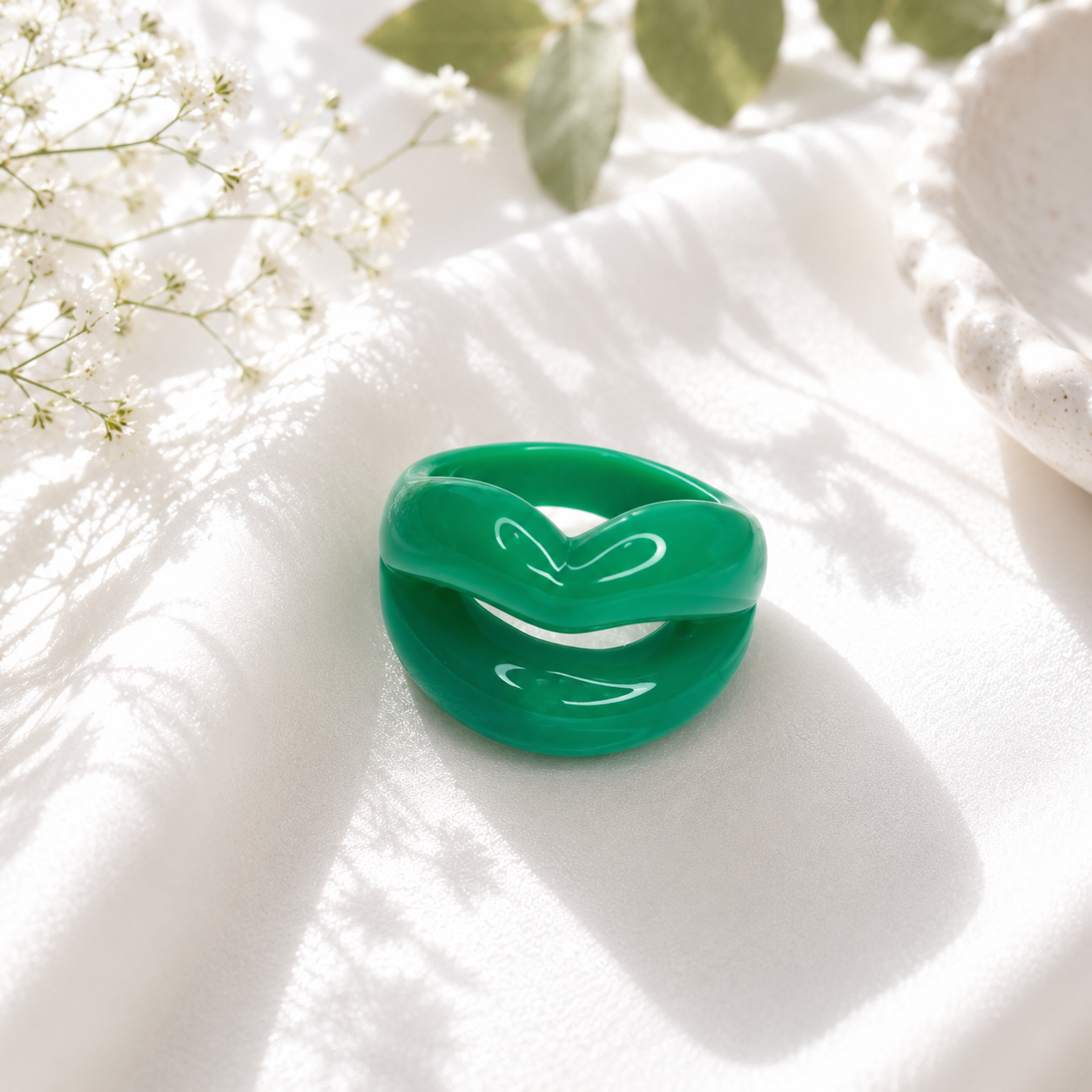 Fierce Lips Ring (size 7) - 7 colors - Hello Baabs