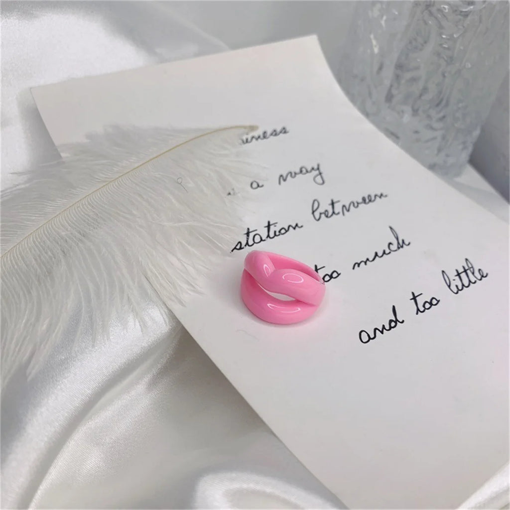Fierce Lips Ring (size 7) - 7 colors - Hello Baabs LLC 