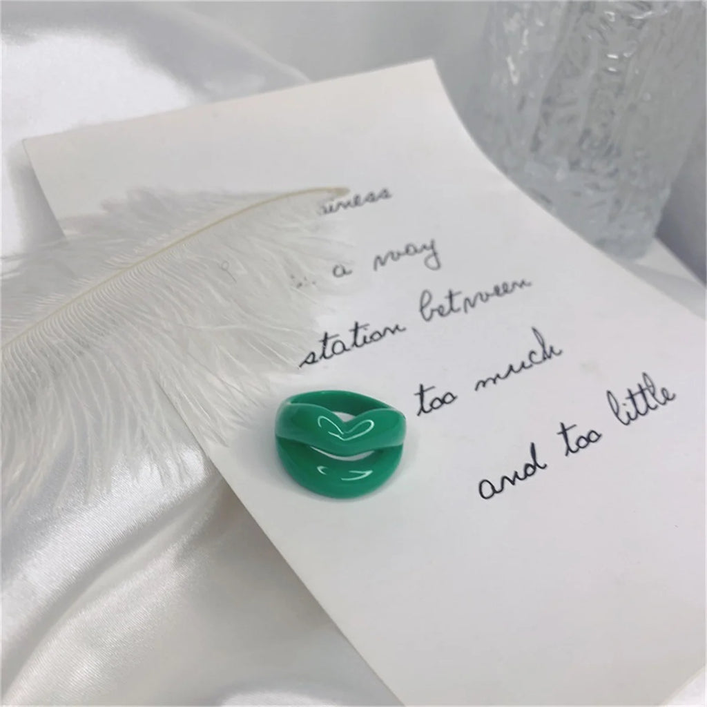 Fierce Lips Ring (size 7) - 7 colors - Hello Baabs LLC 