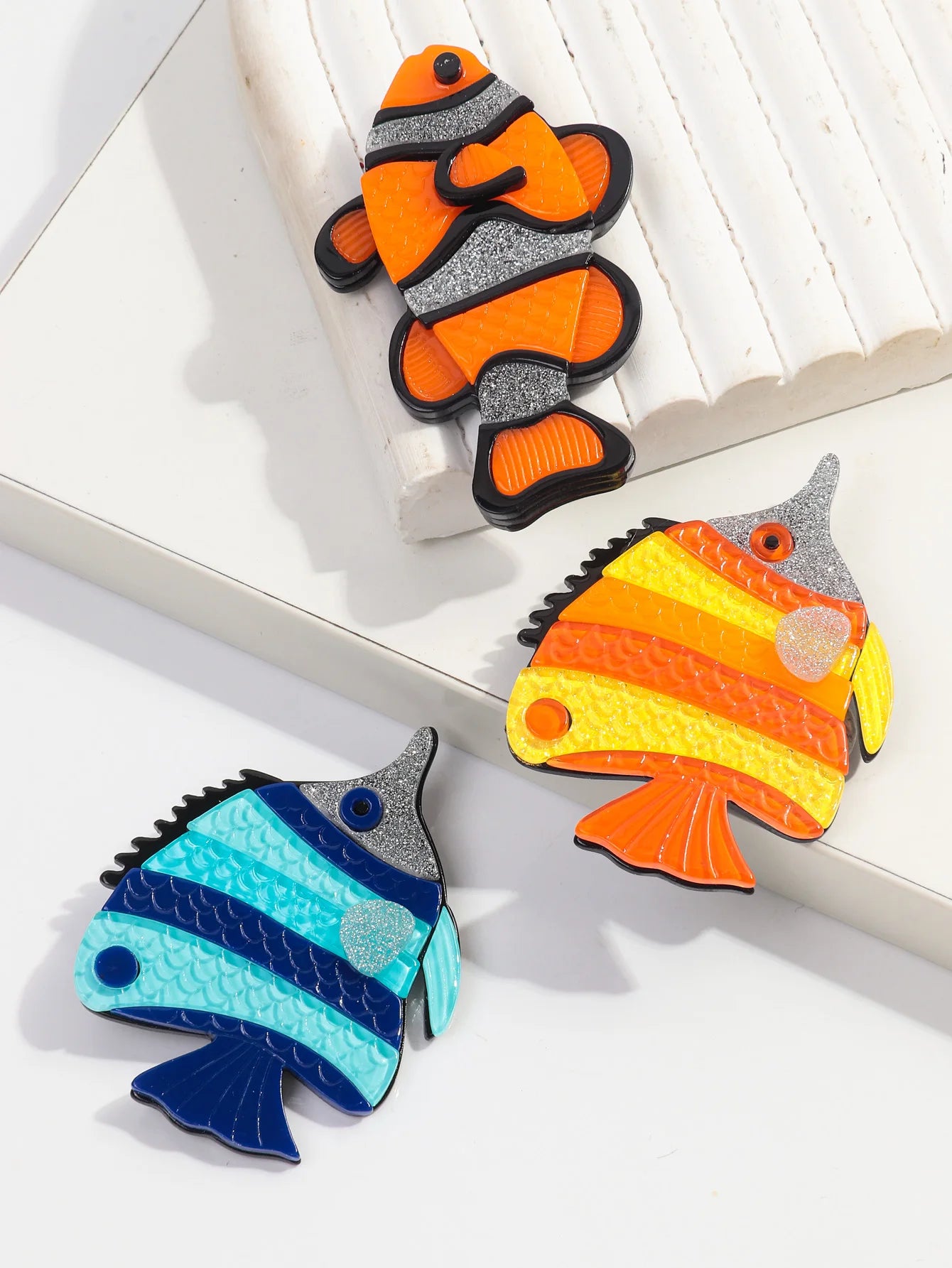 Fin Flair Brooch - 3 variants - hello baabs 