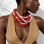 Fire & Frost Beaded Choker - Hello Baabs