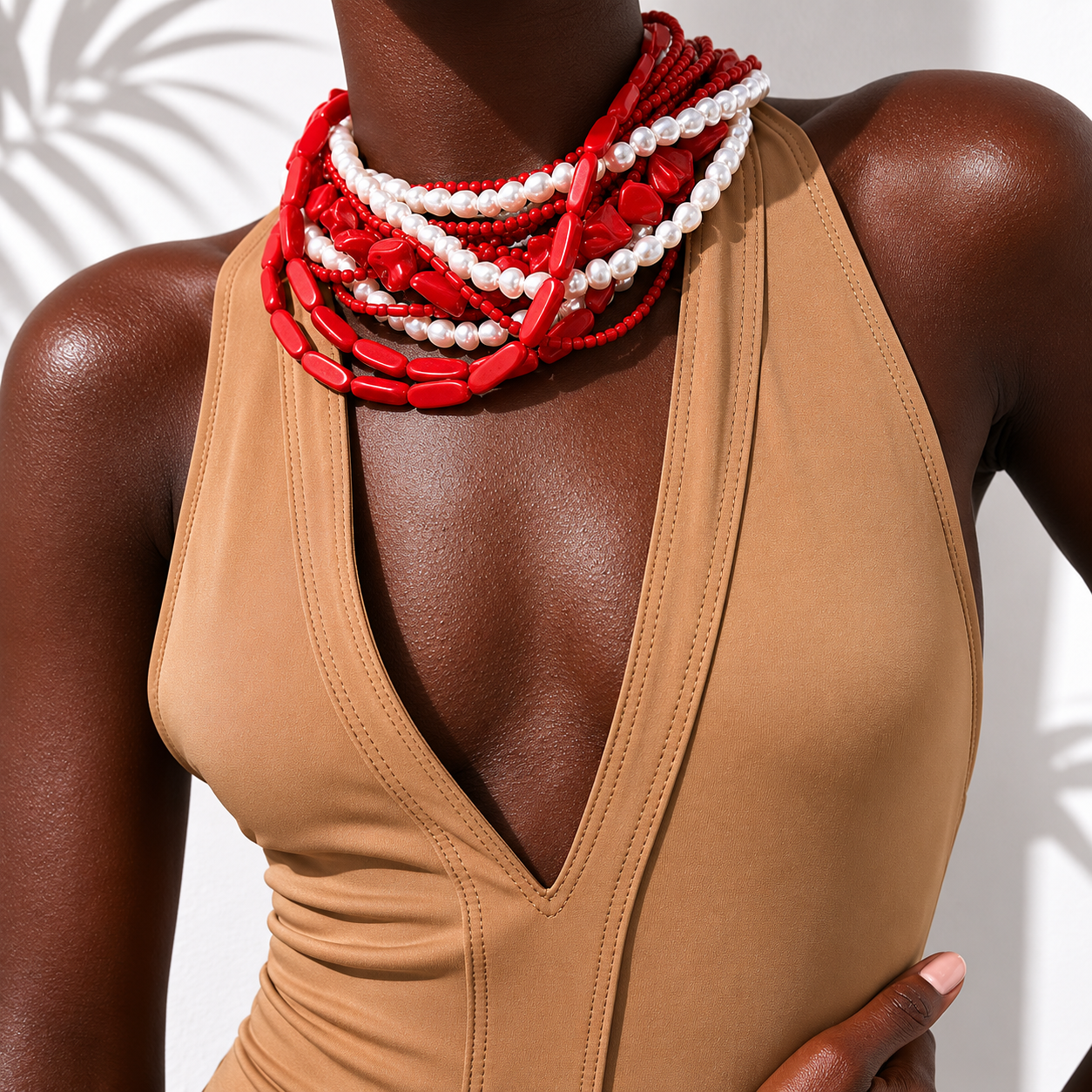Fire & Frost Beaded Choker - Hello Baabs