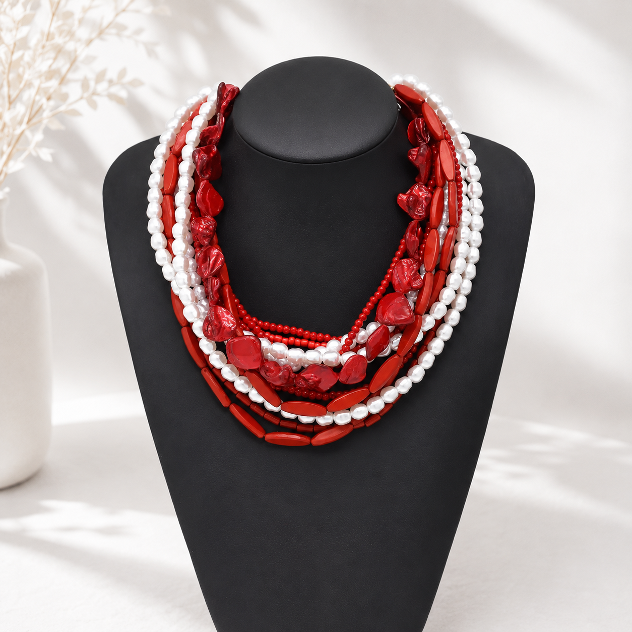 Fire & Frost Beaded Choker - Hello Baabs