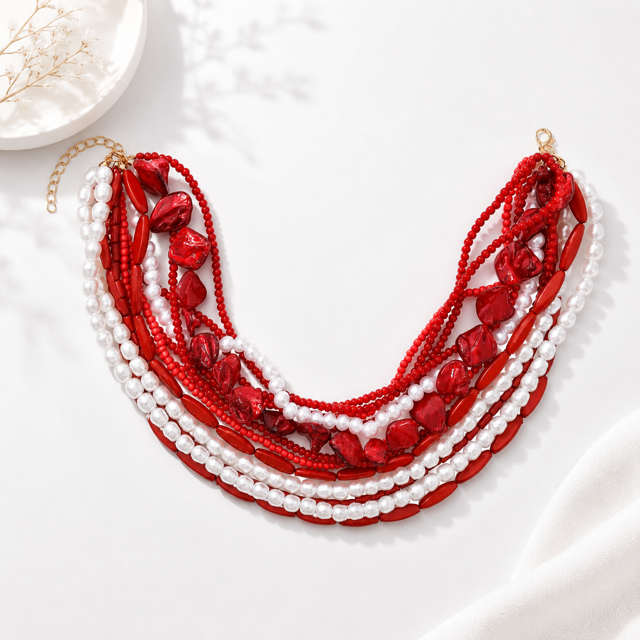 Fire & Frost Beaded Choker - Hello Baabs