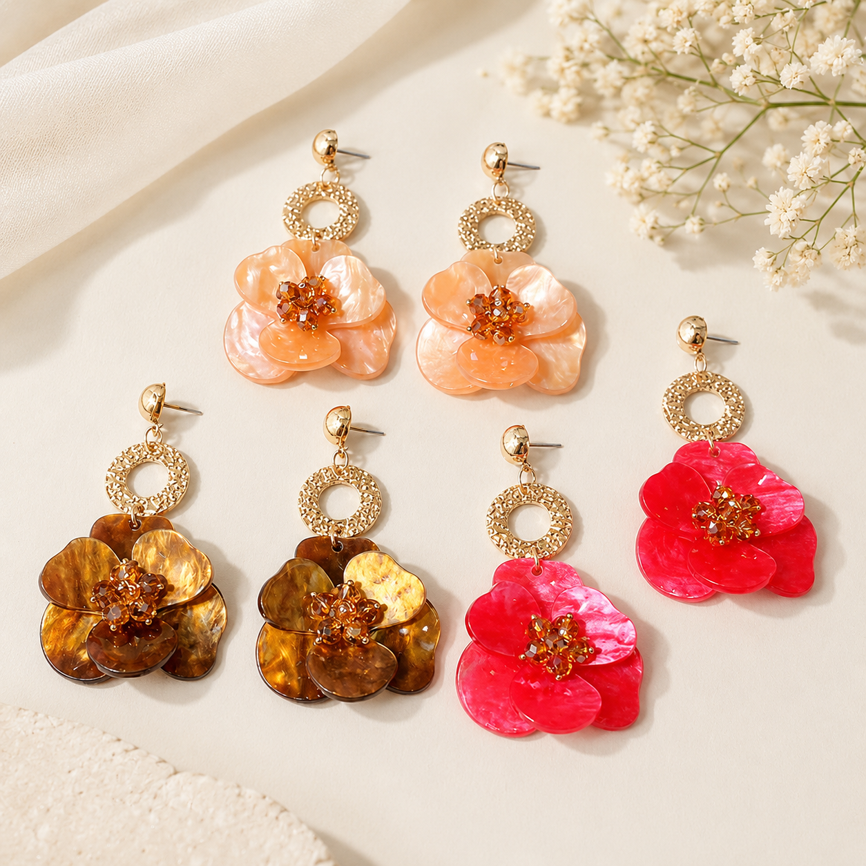 Flora Flicker Dangles - 7 colors - Hello Baabs