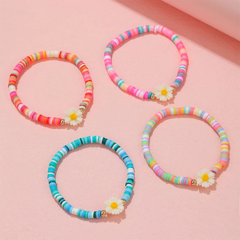 Floral Fiesta 4pc Stretch Bracelet Set - Hello Baabs LLC 
