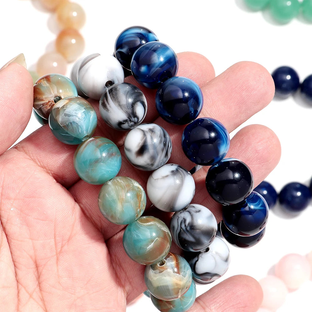 Free Spirit Marble Stretch Bracelet - 14 colors - Hello Baabs LLC 
