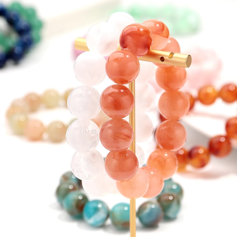 Free Spirit Marble Stretch Bracelet - 14 colors - Hello Baabs LLC 
