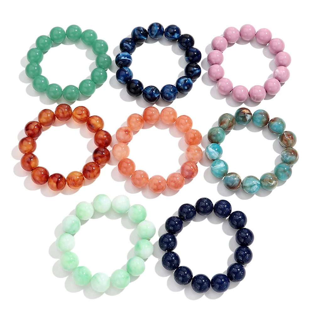 Free Spirit Marble Stretch Bracelet - 14 colors - Hello Baabs LLC 