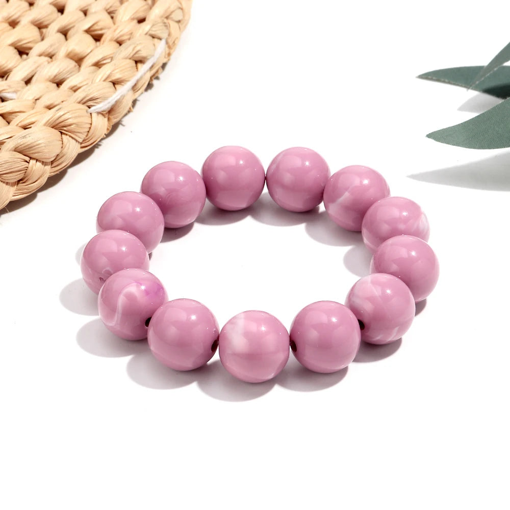 Free Spirit Marble Stretch Bracelet - 14 colors - Hello Baabs LLC 