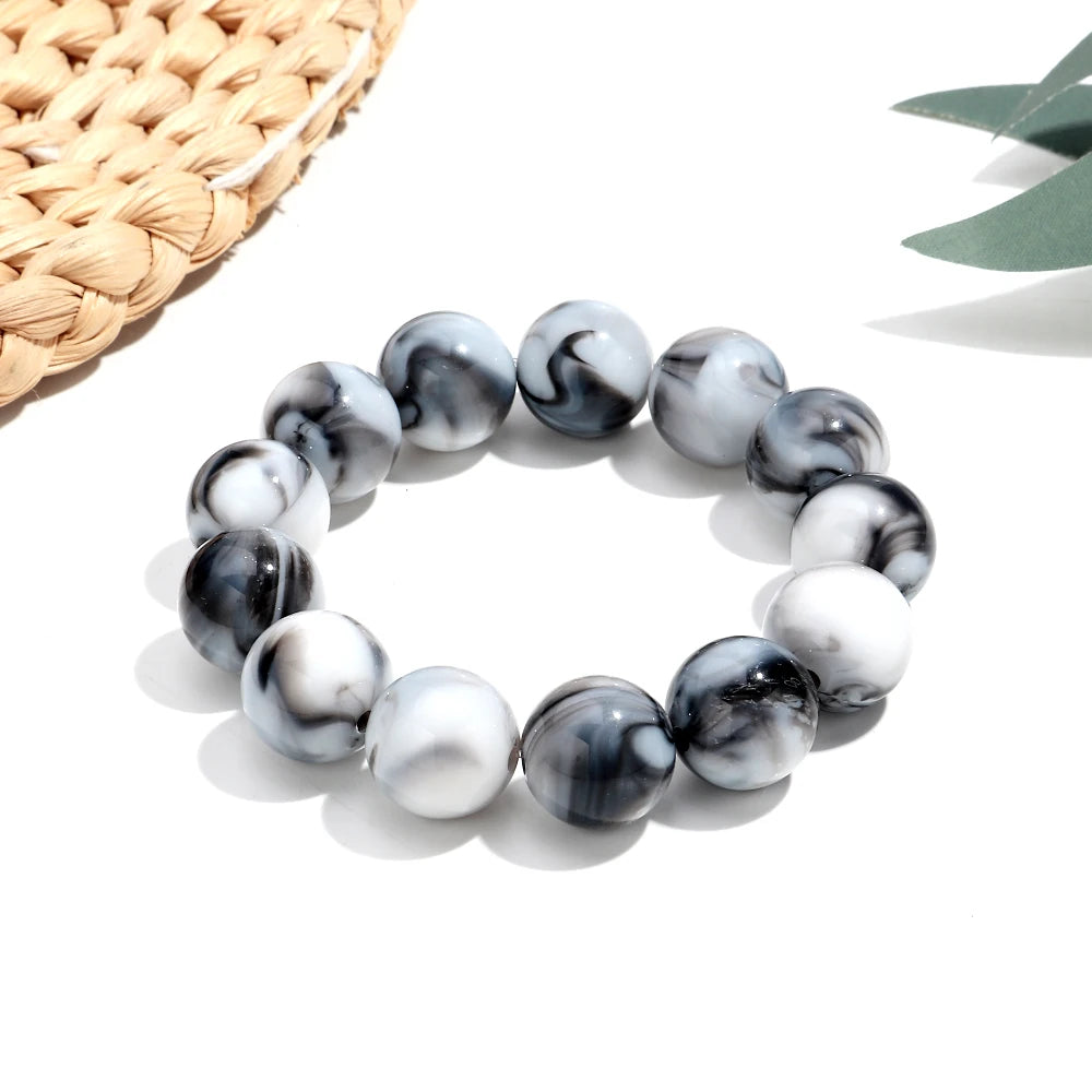 Free Spirit Marble Stretch Bracelet - 14 colors - Hello Baabs LLC 
