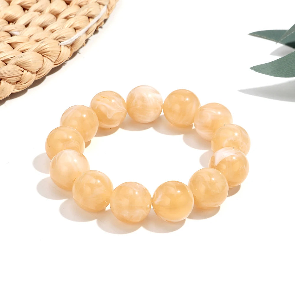 Free Spirit Marble Stretch Bracelet - 14 colors - Hello Baabs LLC 