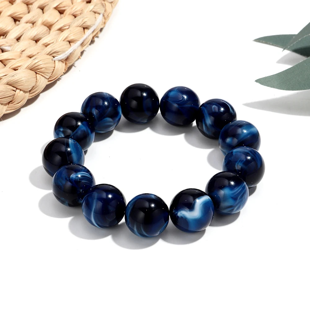Free Spirit Marble Stretch Bracelet - 14 colors - Hello Baabs LLC 