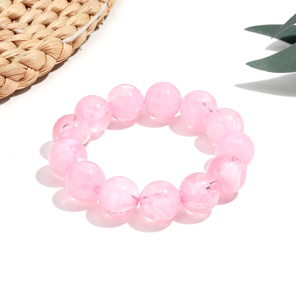 Free Spirit Marble Stretch Bracelet - 14 colors - Hello Baabs LLC 