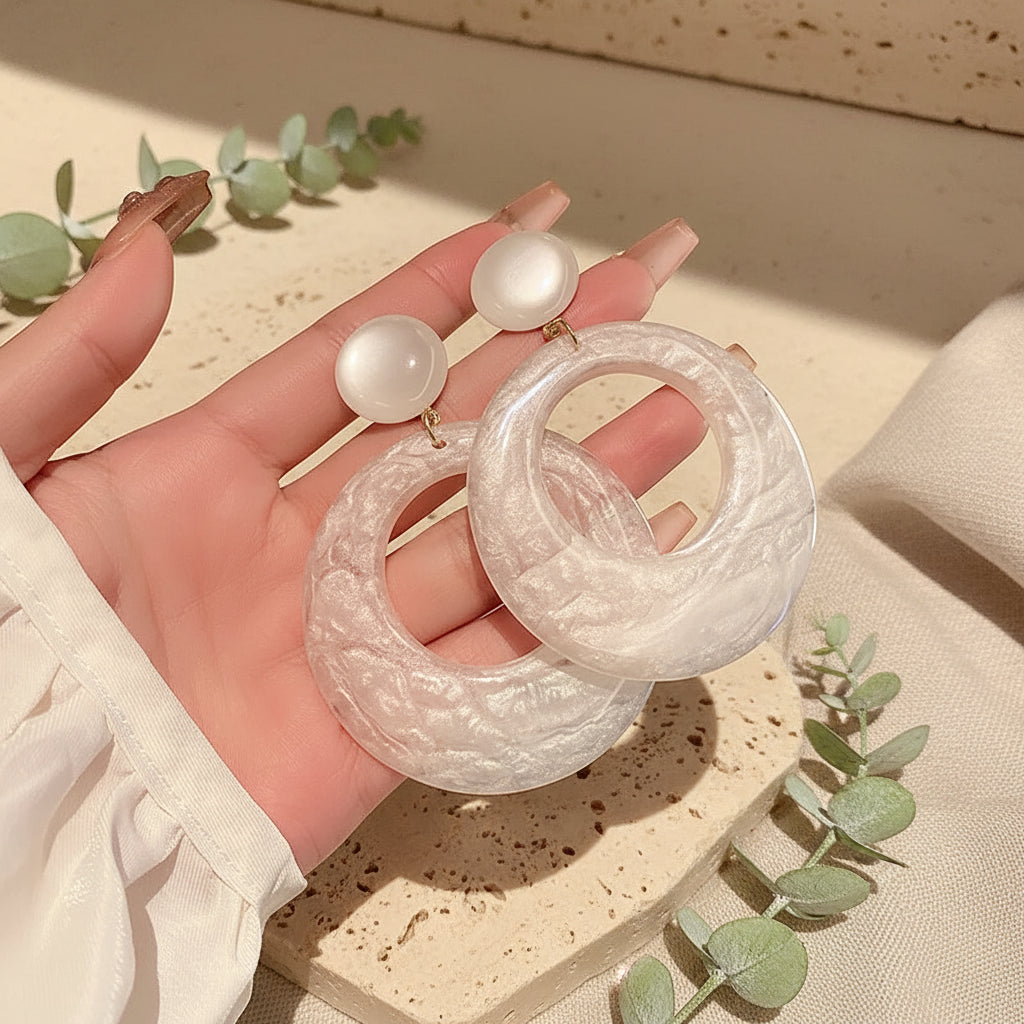 Frosted Orbit Hoops - Hello Baabs