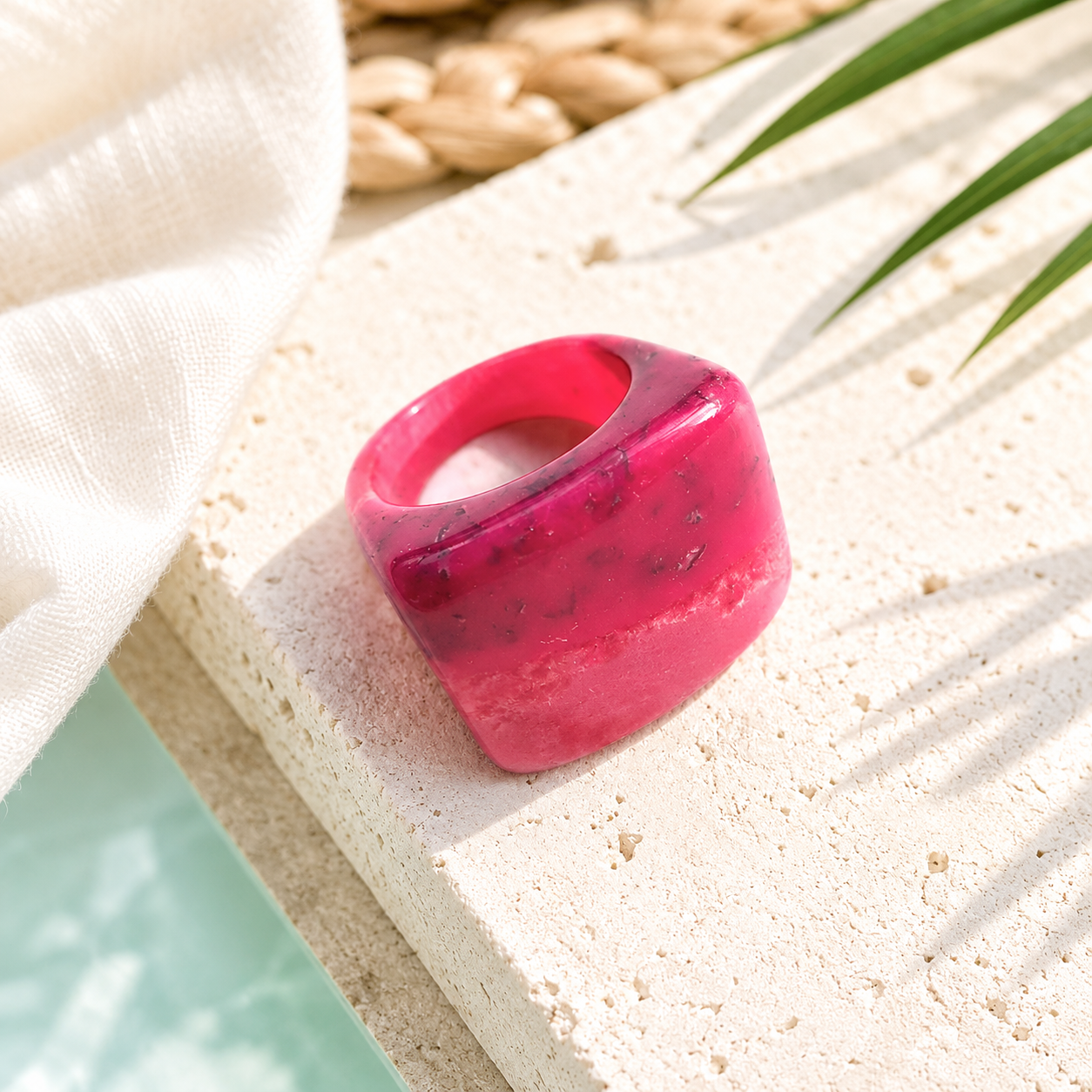 Fuchsia Frenzy Ring (size 8) - Hello Baabs