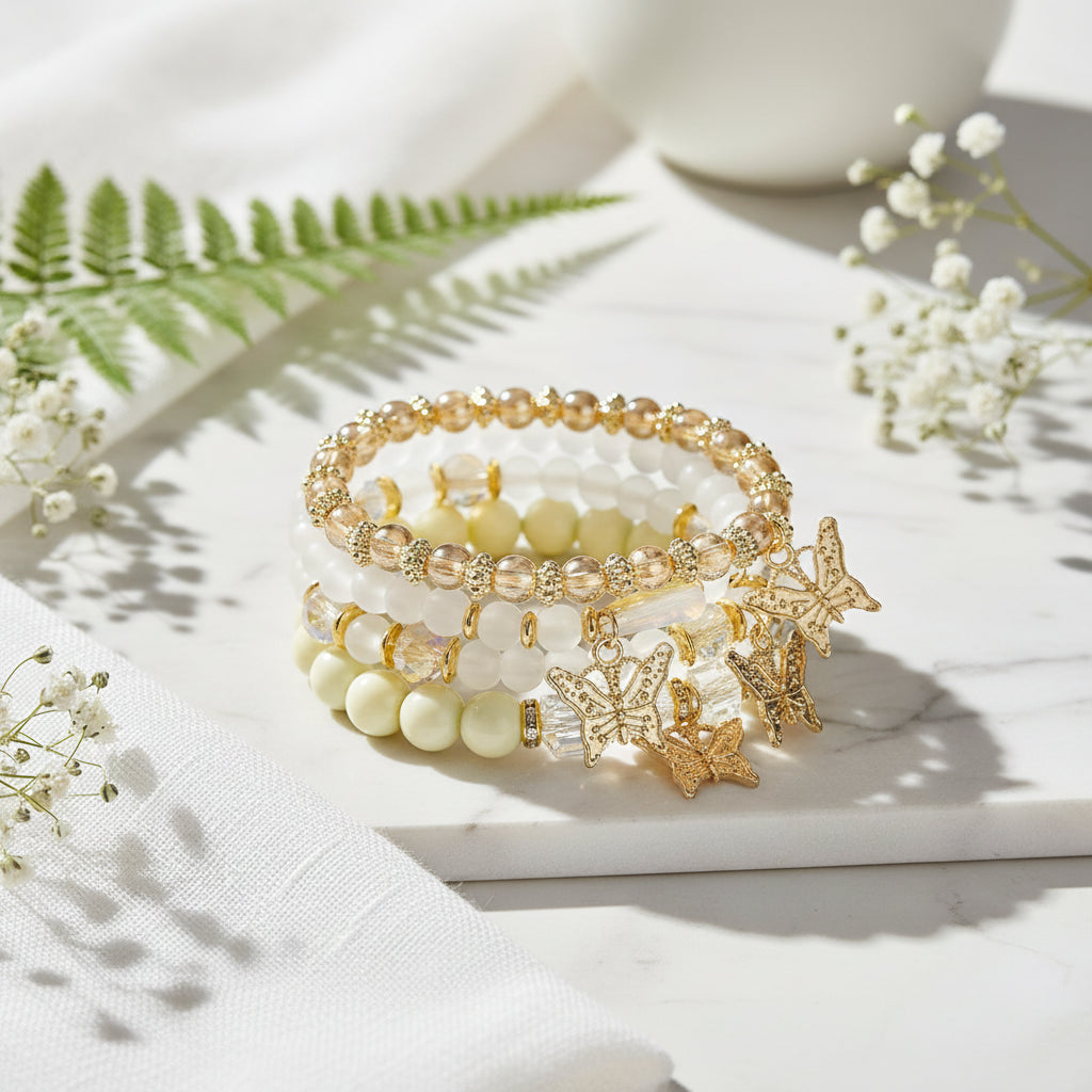Garden Wings Bracelet Set - 5 colors - Hello Baabs