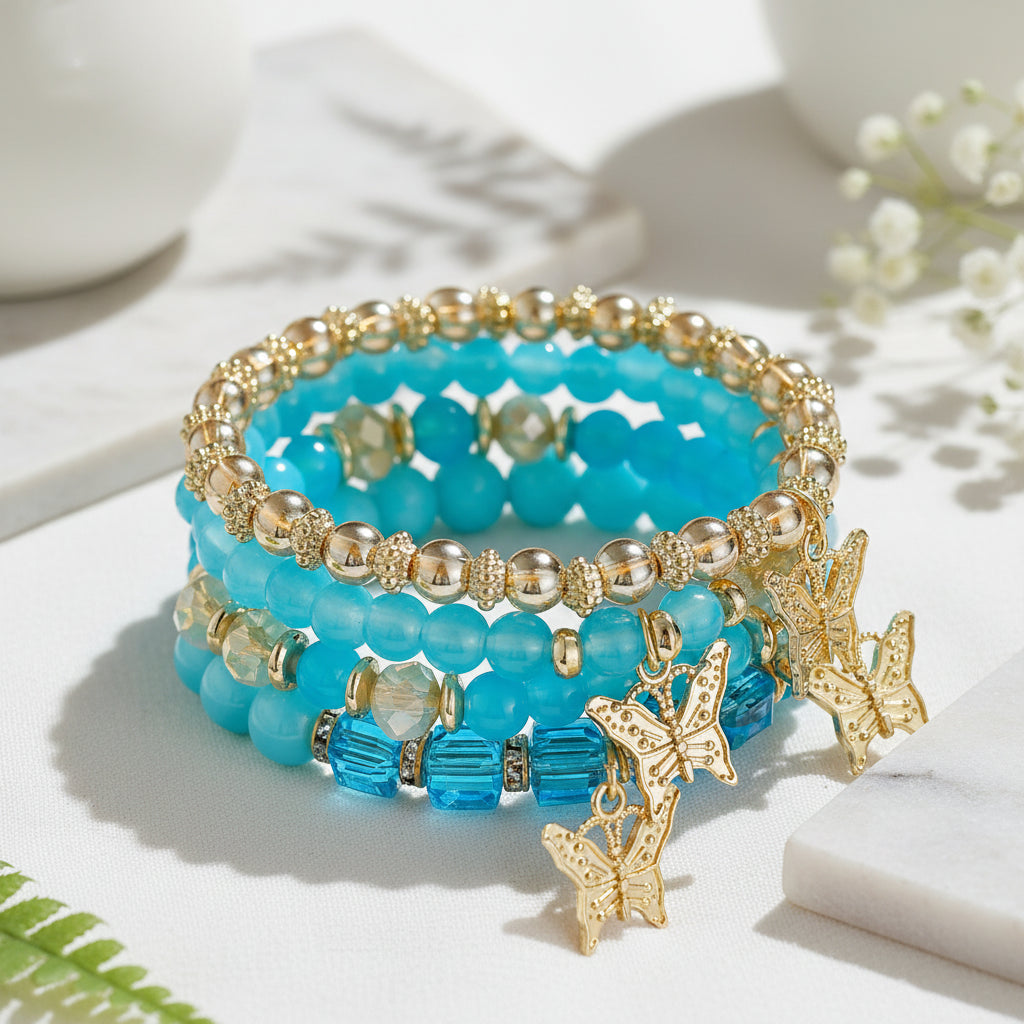 Garden Wings Bracelet Set - 5 colors - Hello Baabs