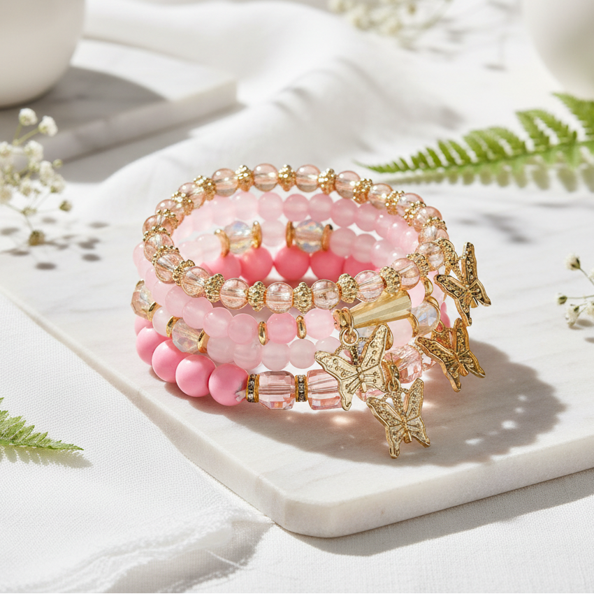 Garden Wings Bracelet Set - 5 colors - Hello Baabs