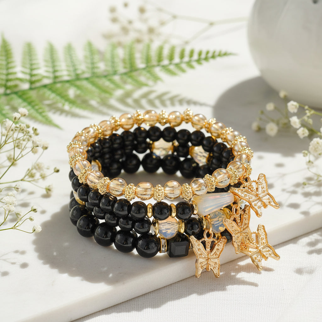 Garden Wings Bracelet Set - 5 colors - Hello Baabs