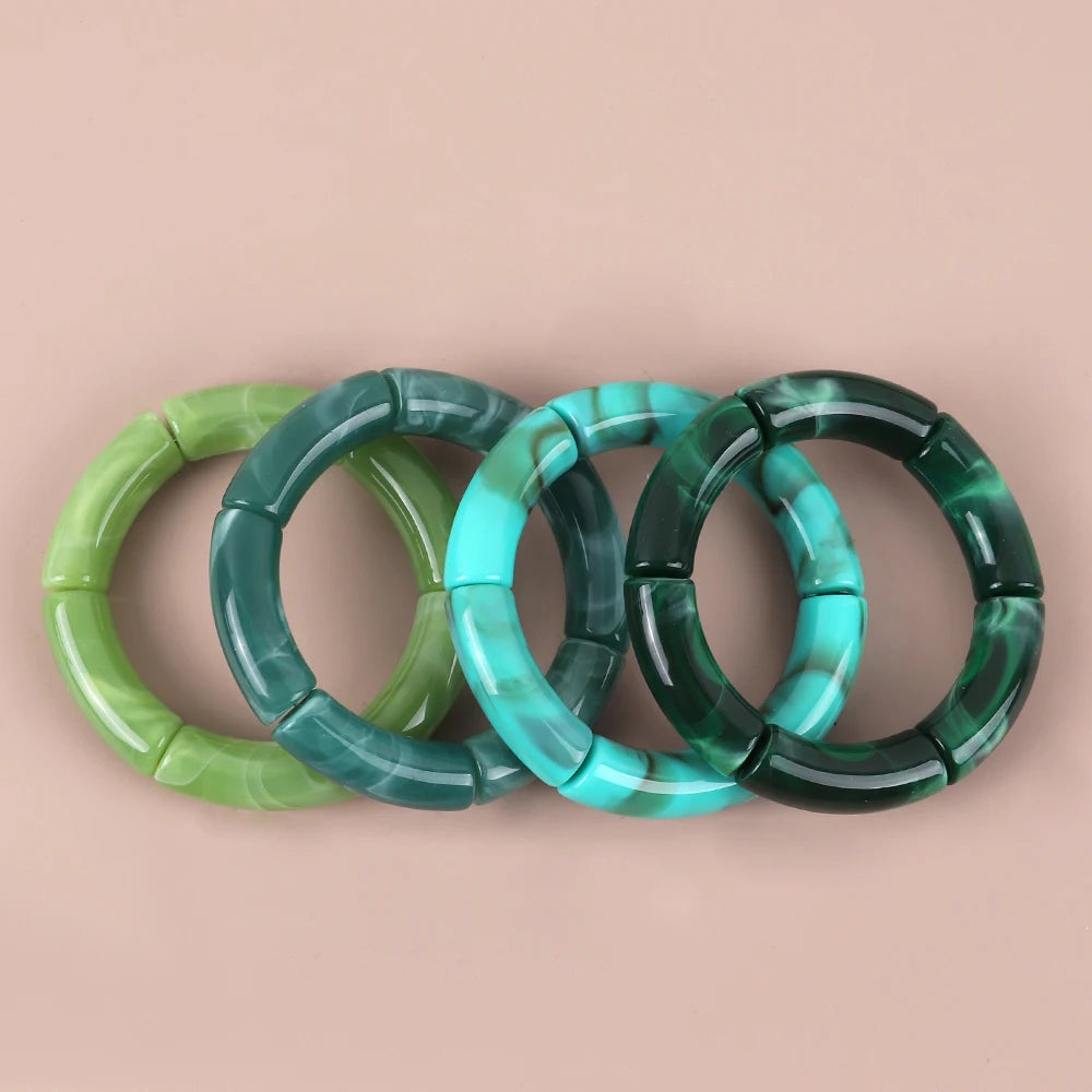Geo Glow Bamboo Stretch Bangles - 19 colors - hello baabs 