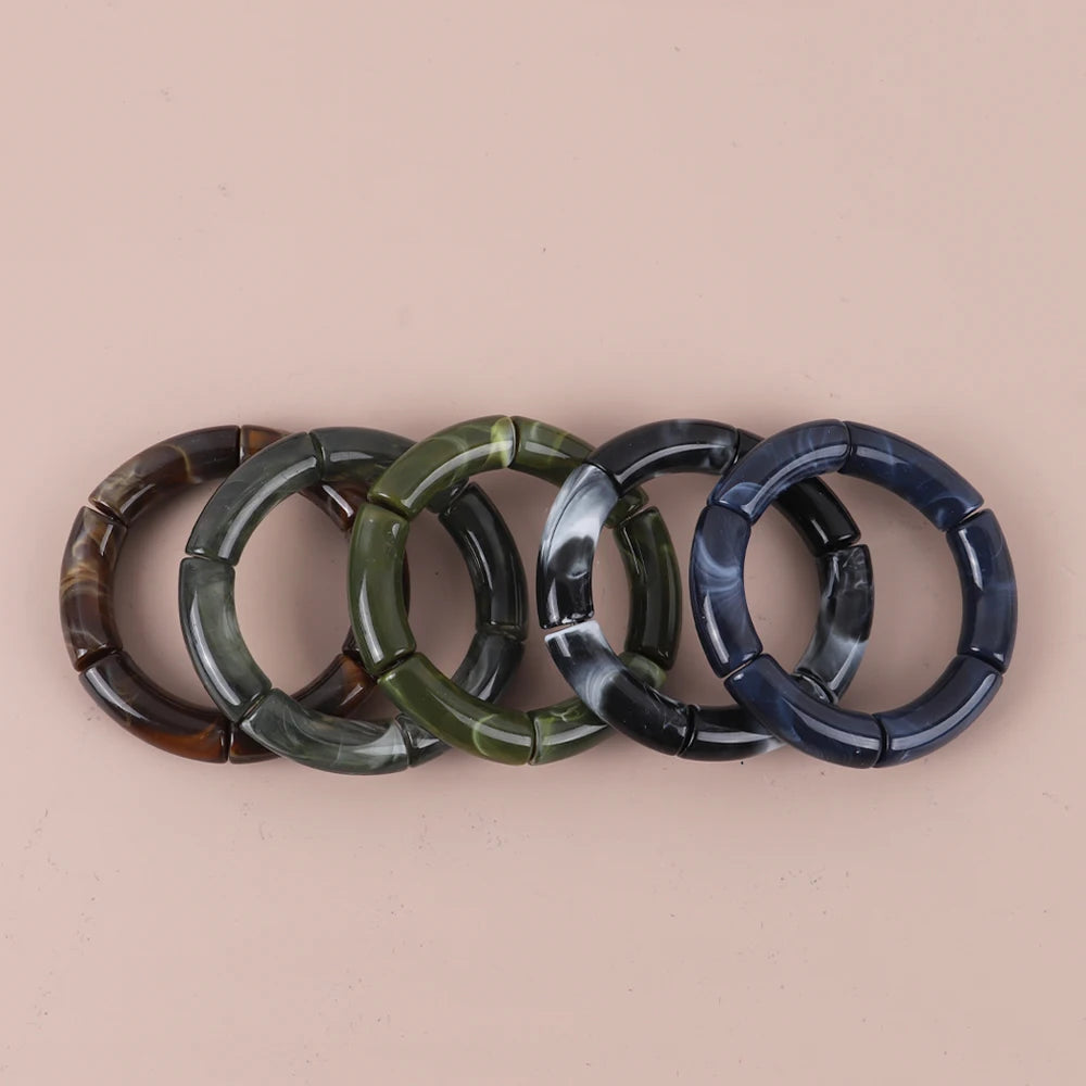 Geo Glow Bamboo Stretch Bangles - 19 colors - hello baabs 