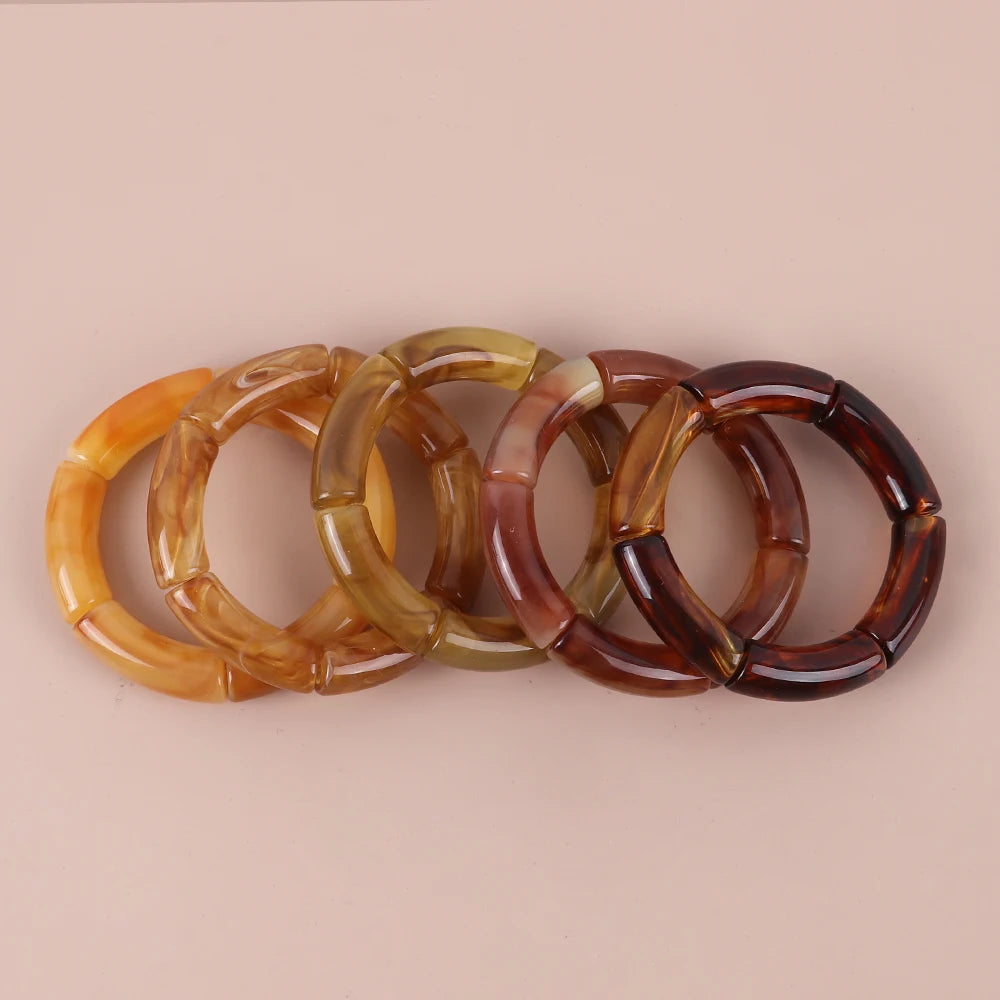 Geo Glow Bamboo Stretch Bangles - 19 colors - hello baabs 