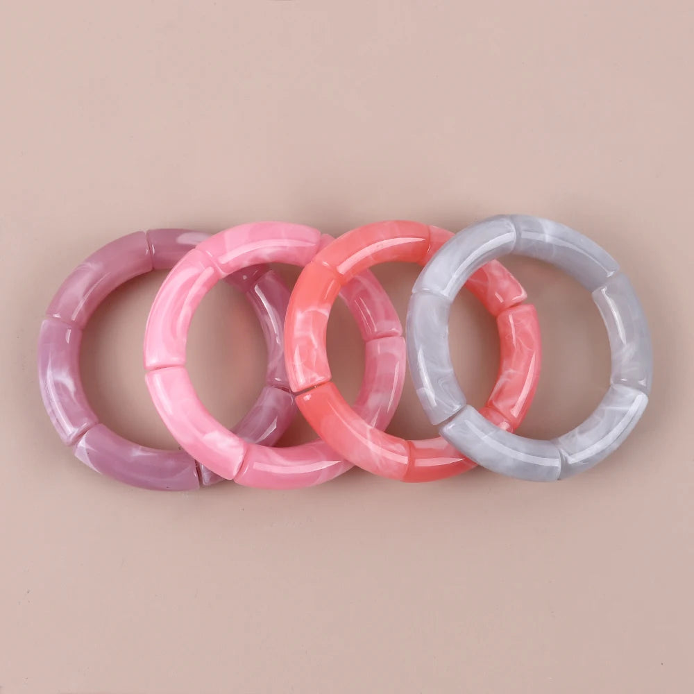 Geo Glow Bamboo Stretch Bangles - 19 colors - hello baabs 