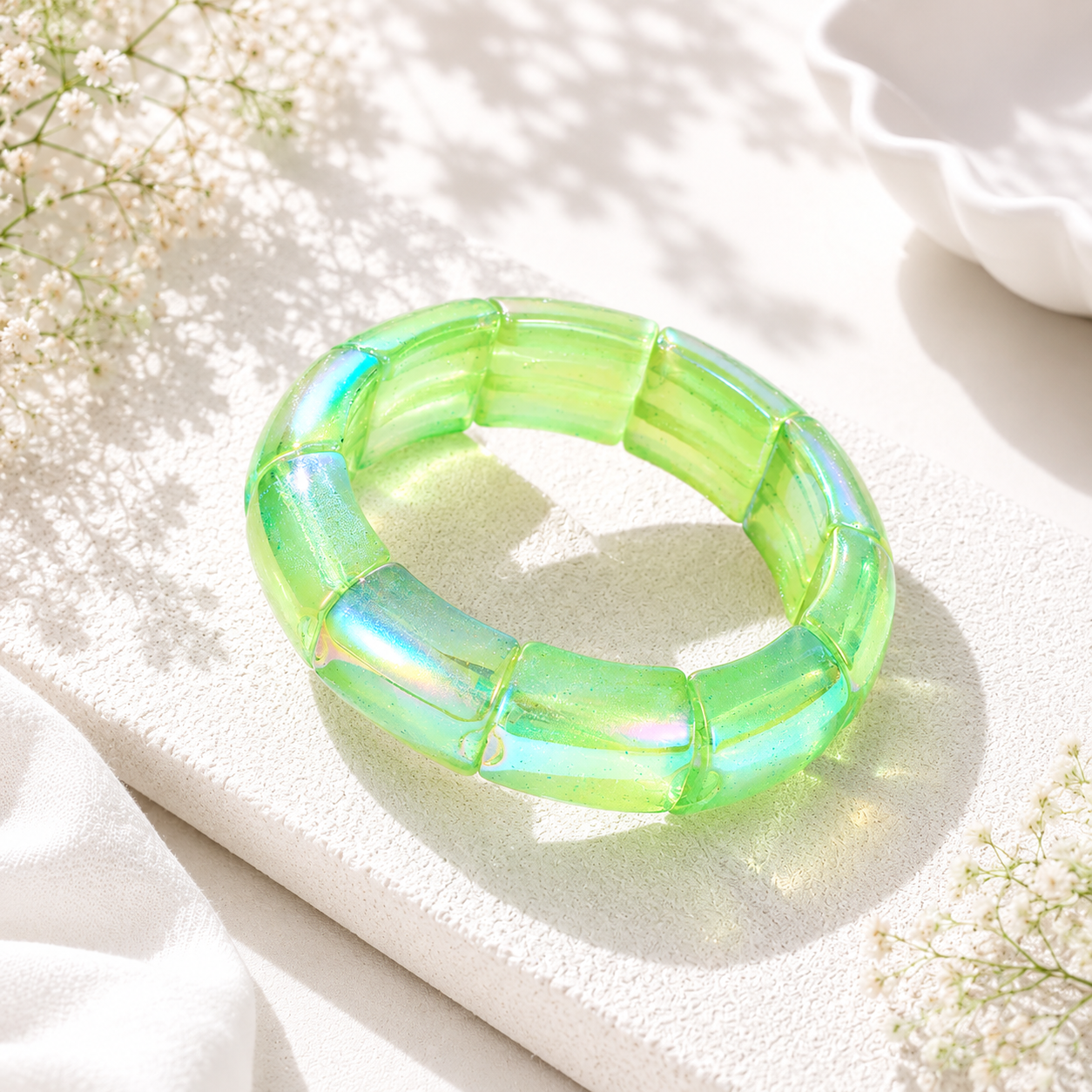 Gilded Groove Stretch Bracelet - 8 color variants - Hello Baabs