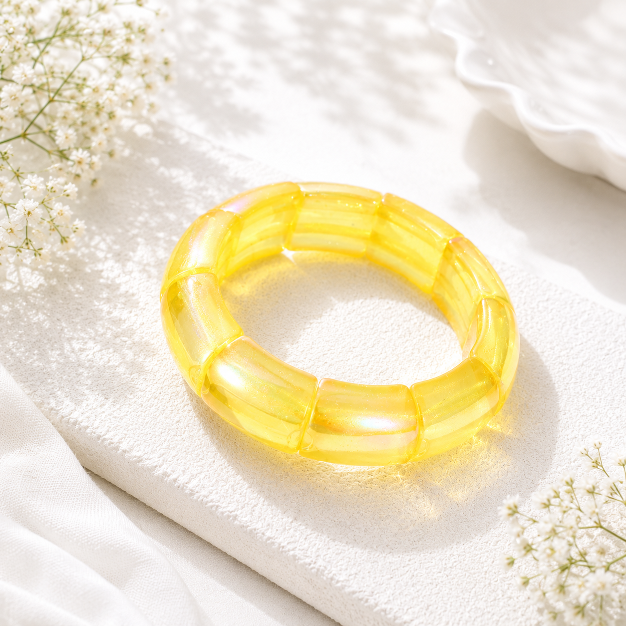 Gilded Groove Stretch Bracelet - 8 color variants - Hello Baabs