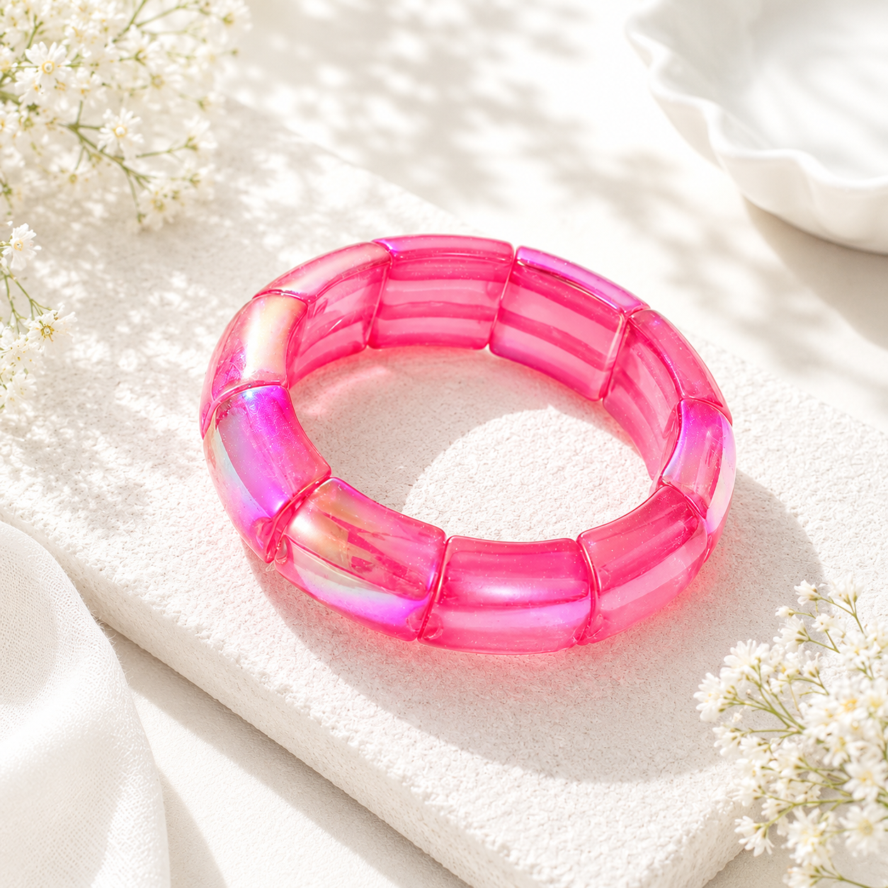 Gilded Groove Stretch Bracelet - 8 color variants - Hello Baabs