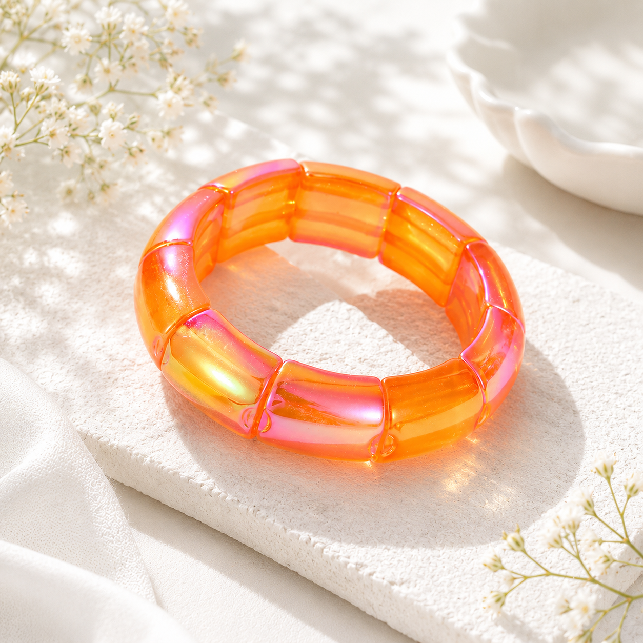 Gilded Groove Stretch Bracelet - 8 color variants - Hello Baabs