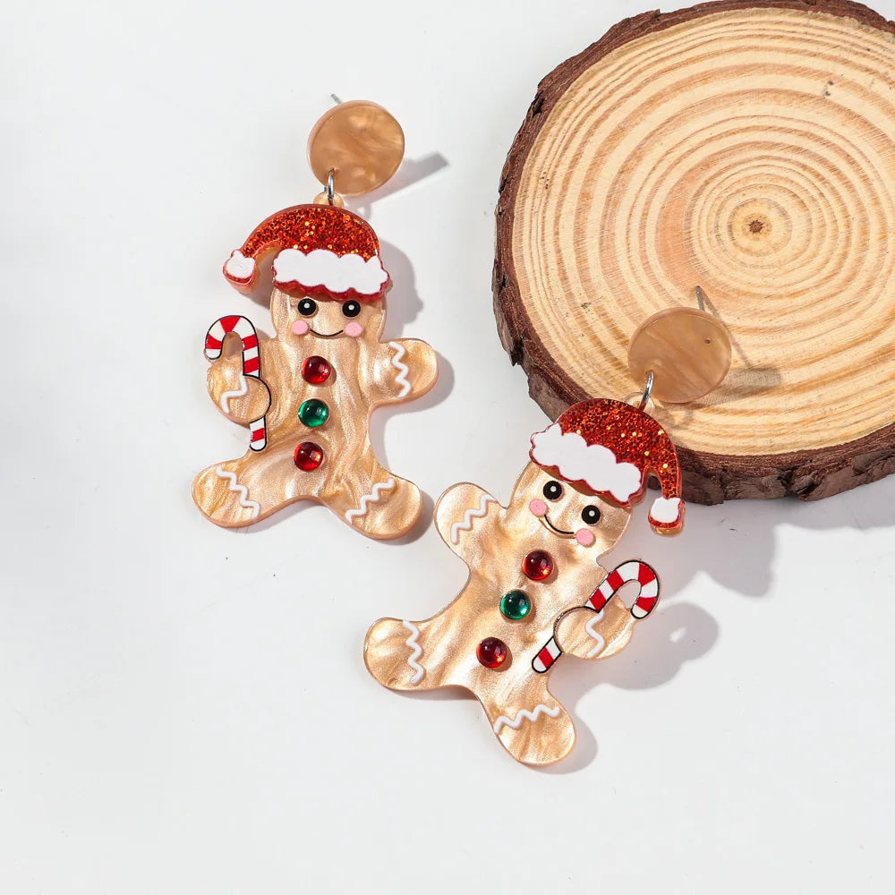 Gingerbread Cheer Earrings - hello baabs 