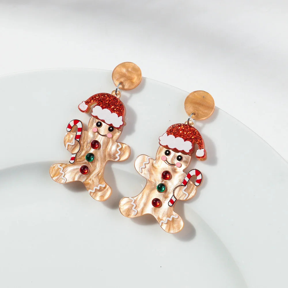 Gingerbread Cheer Earrings - hello baabs 
