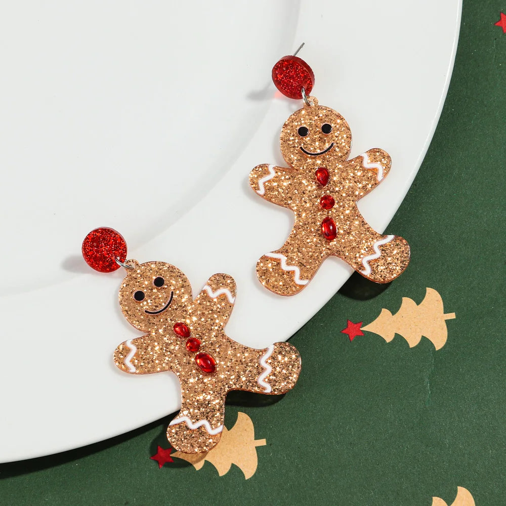 Gingerbread Cheer Earrings - hello baabs 