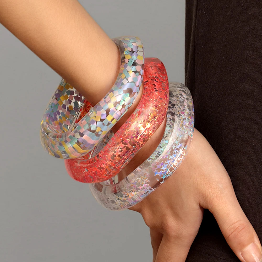 Glitter Riot Bangle (2.70" diameter) - 6 colors - Hello Baabs LLC 