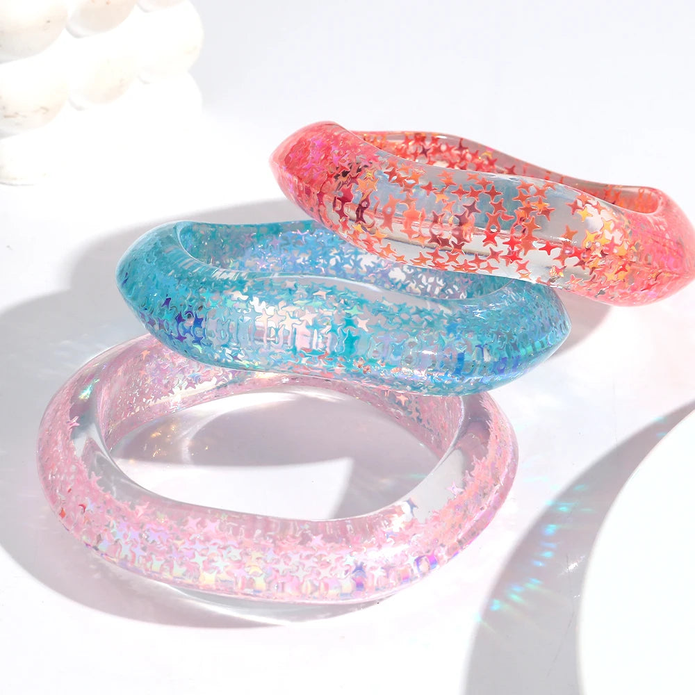 Glitter Riot Bangle (2.70" diameter) - 6 colors - Hello Baabs LLC 