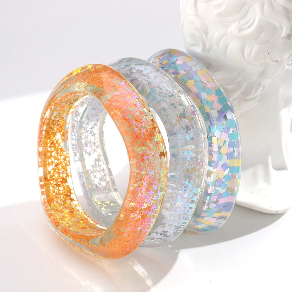 Glitter Riot Bangle (2.70" diameter) - 6 colors - Hello Baabs LLC 