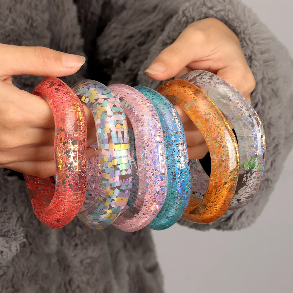 Glitter Riot Bangle (2.70" diameter) - 6 colors - Hello Baabs LLC 