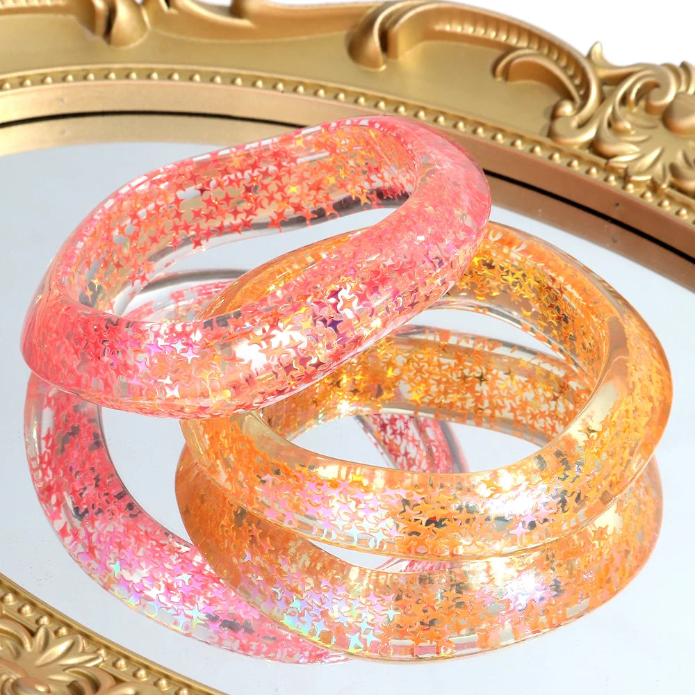 Glitter Riot Bangle (2.70" diameter) - 6 colors - Hello Baabs LLC 