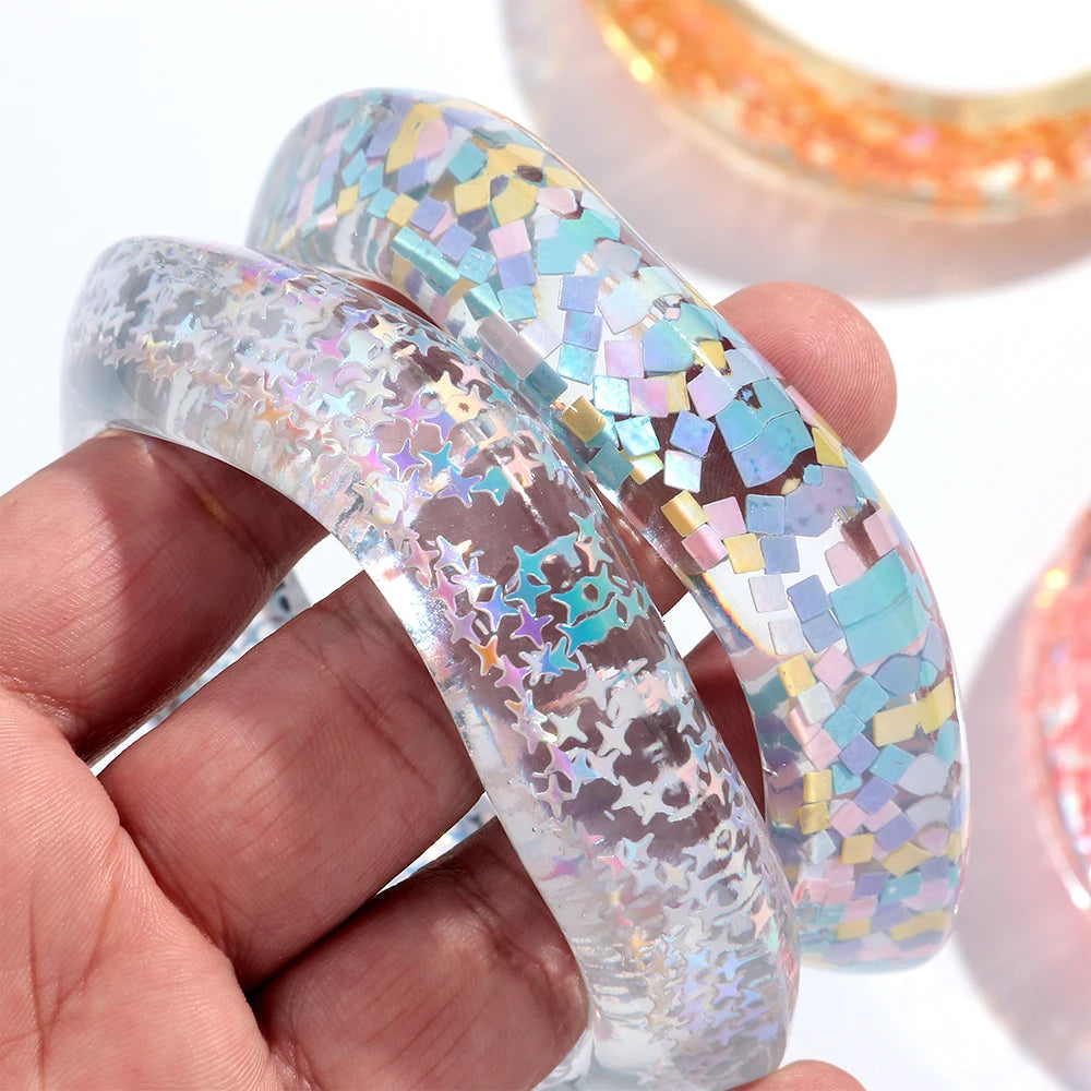 Glitter Riot Bangle (2.70" diameter) - 6 colors - Hello Baabs LLC 