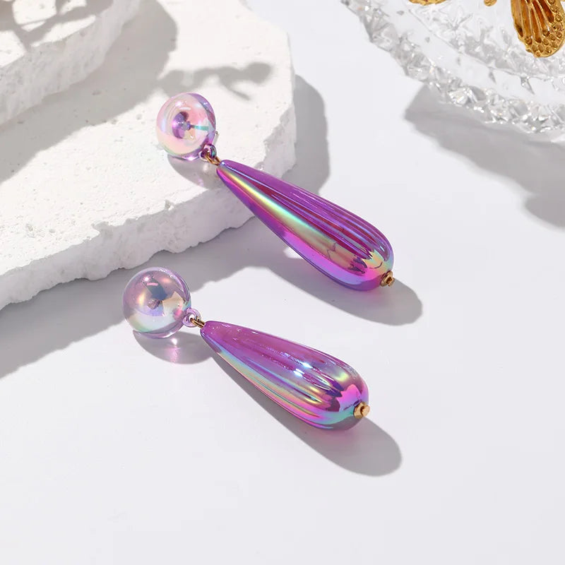 Glow Shift Earrings (2 sizes) - 12 colors - Hello Baabs