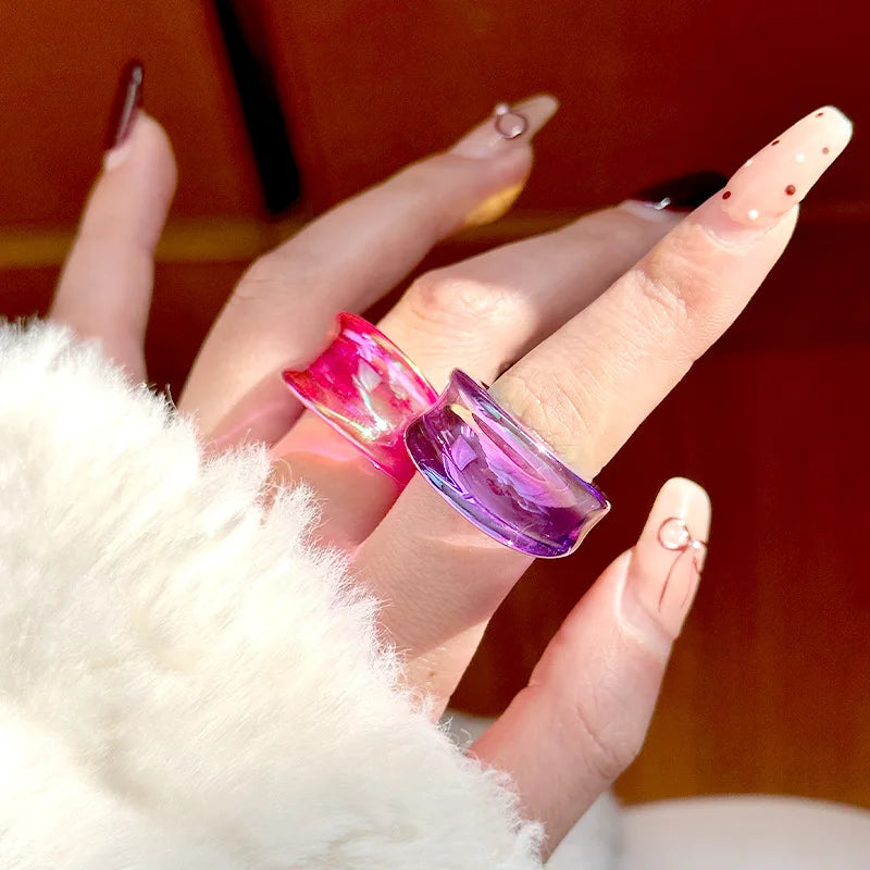 Glowbound Stack Ring (size 7) - 8 colors - Hello Baabs LLC 