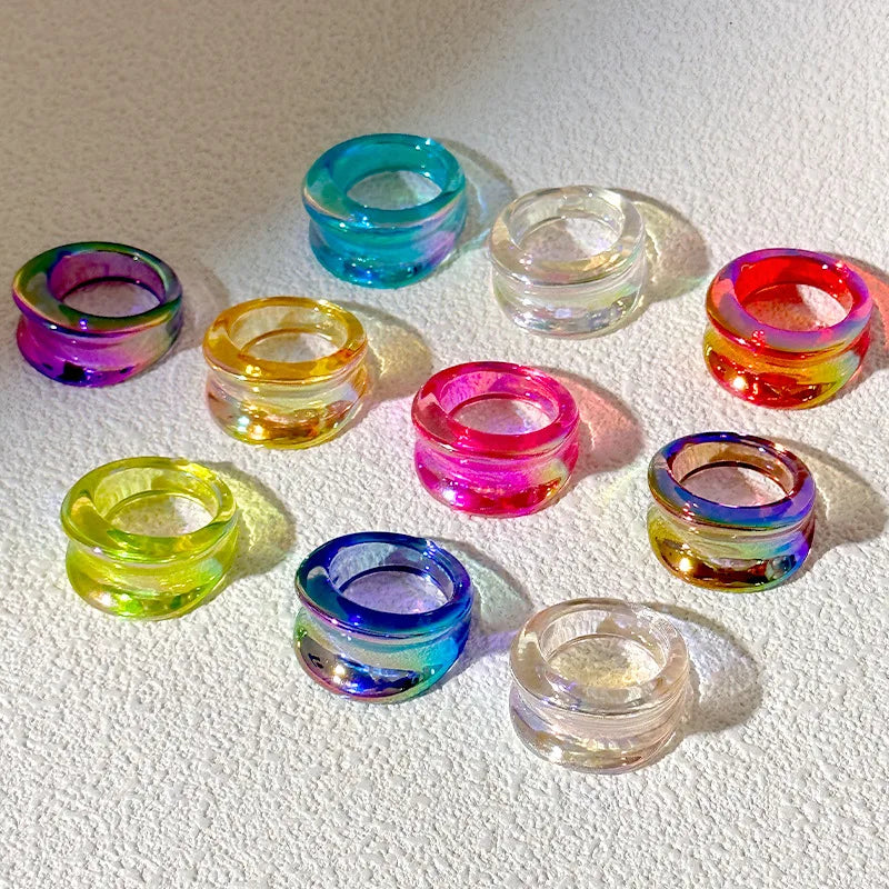 Glowbound Stack Ring (size 7) - 8 colors - Hello Baabs LLC 