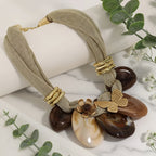 Golden Bloom Collar Necklace - Hello Baabs LLC 