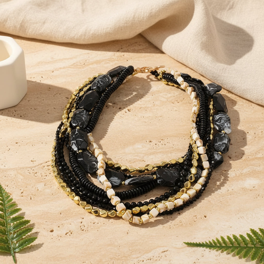 Golden Canyon Layers Necklace - 3 colors - Hello Baabs